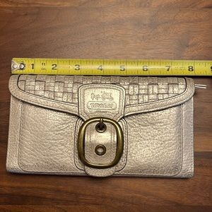 Silver Coach leather wallet